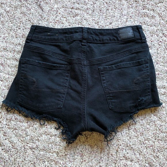 AMERICAN EAGLE Black Hi-Rise Festival Shorties 6 - Picture 5 of 8